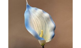 Калла латексная рифленая средняя ритуальная 4/27 (с комплектом для сборки)