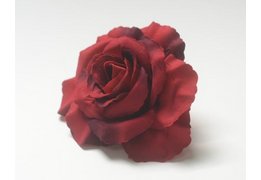  Голова розы бархатная для ветки, венка красный 