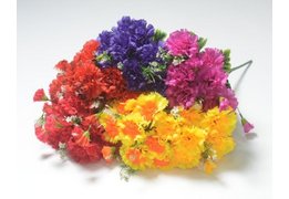  Ветка в букете гвоздика с висюльками 9 веток (1010237) микс 