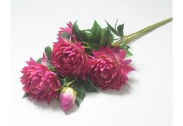 Ветка в букете лотос 4 головы + 1 бутон (1010237) 