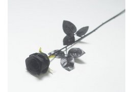 Ветка одиночная бутон розы (1010237) черный 