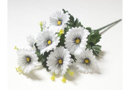  Ветка в букете гербера с серебряной тычинкой 9 голов (1010237) 