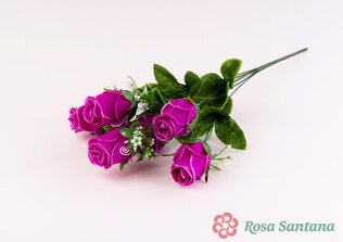 Ветка в букете бутон розы 6 голов (1010237)