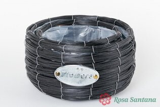 К. Набор корзин (2 шт.)(круглые) (24)(D24.5,Н-12.5см)(D20,Н-11,5см) черный