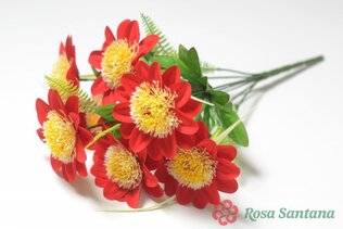 КАМБОРН Букет георгинов бархатных 7 голов (70) красный