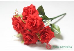  КЛАН Букет роз бархатных 7 голов (80) красный 