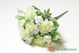 Букет смешанный бутон розы+георгин