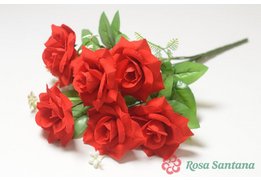  Букет бархатных роз 7 голов (50) красный 