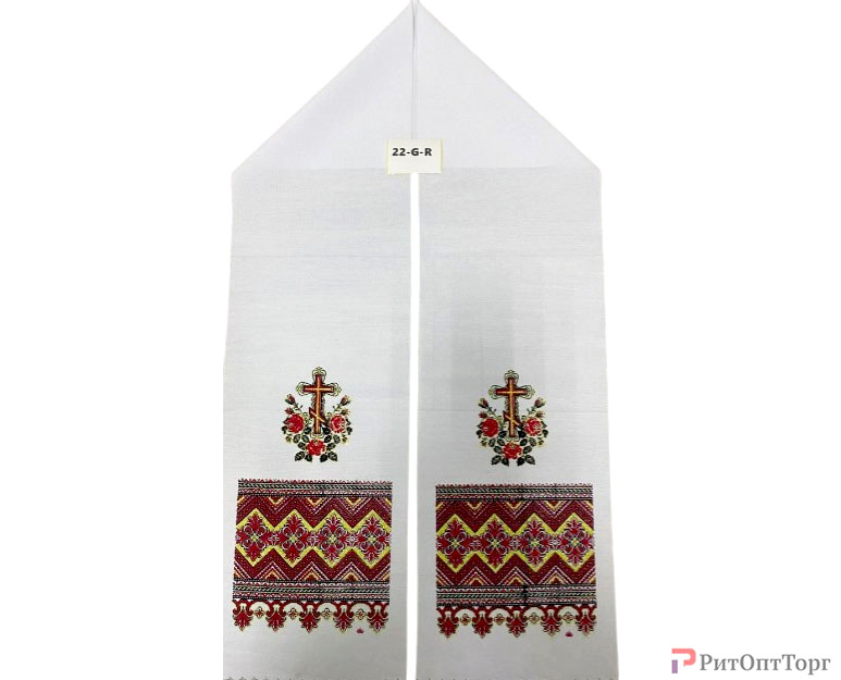 Рушник габардин красный 200х1500 (мм) №22G